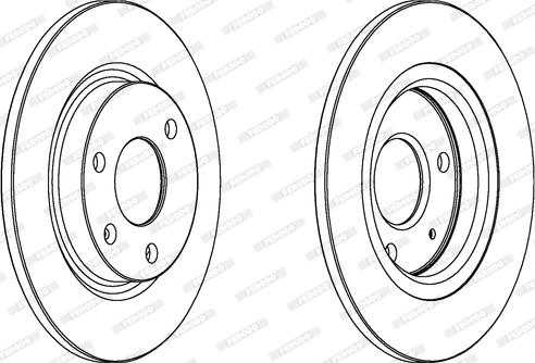 Ferodo DDF335 - Тормозной диск autospares.lv