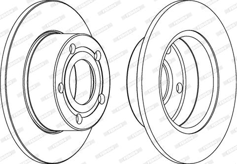 Ferodo DDF321 - Тормозной диск autospares.lv