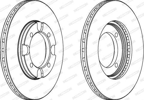 Ferodo DDF293 - Тормозной диск autospares.lv