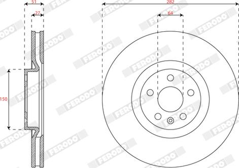 Ferodo DDF2979C-1 - Тормозной диск autospares.lv