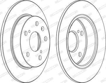 Ferodo DDF2493C - Тормозной диск autospares.lv