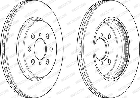 Ferodo DDF2410C - Тормозной диск autospares.lv