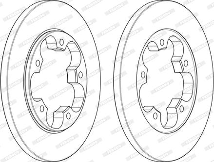 Ferodo DDF2484C - Тормозной диск autospares.lv