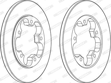 Ferodo DDF2484C - Тормозной диск autospares.lv