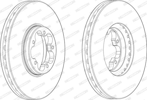 Ferodo DDF2470-1 - Тормозной диск autospares.lv