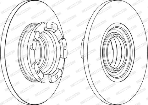 Ferodo DDF247-1 - Тормозной диск autospares.lv