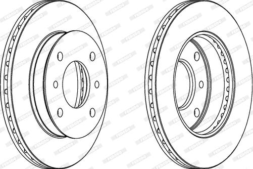 Ferodo DDF259 - Тормозной диск autospares.lv