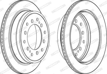 Ferodo DDF2505C - Тормозной диск autospares.lv