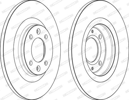 Ferodo DDF2511C - Тормозной диск autospares.lv