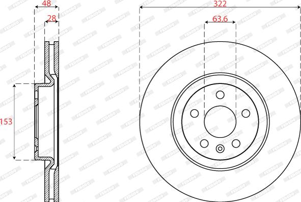 Ferodo DDF2693C - Тормозной диск autospares.lv