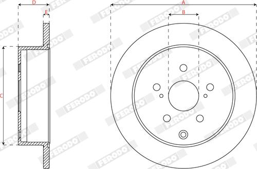 Ferodo DDF2642C - Тормозной диск autospares.lv