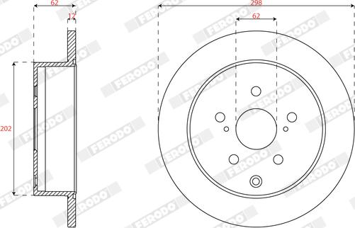 Ferodo DDF2642C - Тормозной диск autospares.lv