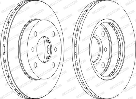 Ferodo DDF260P-D - Тормозной диск autospares.lv