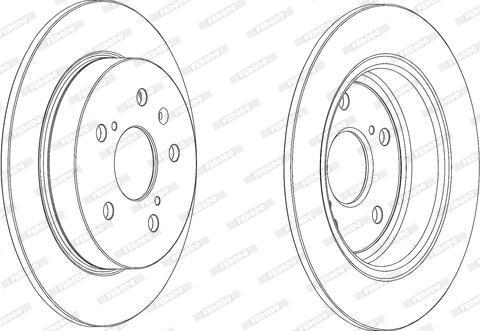 Ferodo DDF2075C - Тормозной диск autospares.lv