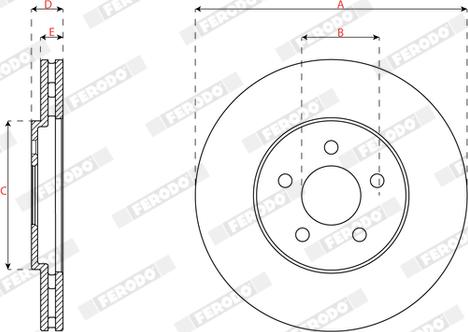 Ferodo DDF2165 - Тормозной диск autospares.lv