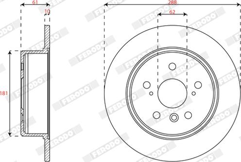 Ferodo DDF2160 - Тормозной диск autospares.lv