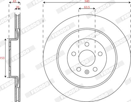 Ferodo DDF2844C - Тормозной диск autospares.lv