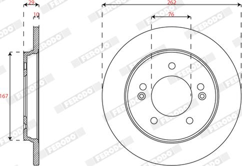 Ferodo DDF2848C - Тормозной диск autospares.lv