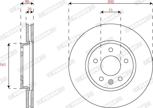 Ferodo DDF2811C - Тормозной диск autospares.lv