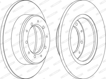 Ferodo DDF283C - Тормозной диск autospares.lv