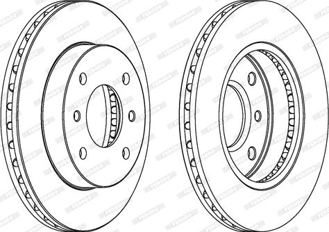 Ferodo DDF234 - Тормозной диск autospares.lv