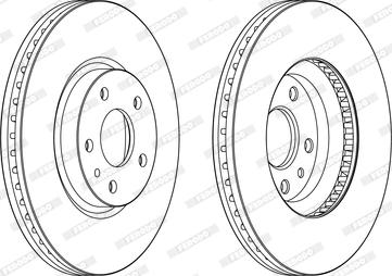 Ferodo DDF2337C - Тормозной диск autospares.lv