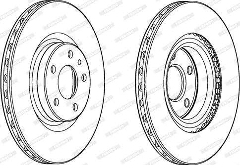 Ferodo DDF2329C - Тормозной диск autospares.lv