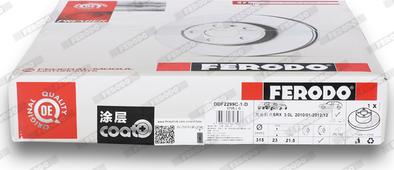 Ferodo DDF2299C-1-D - Тормозной диск autospares.lv