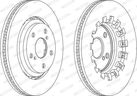 Ferodo DDF2268C - Тормозной диск autospares.lv