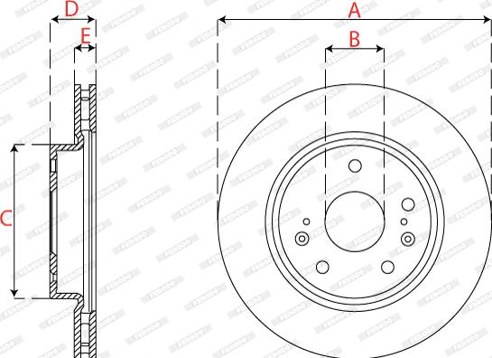 Ferodo DDF2791C - Тормозной диск autospares.lv