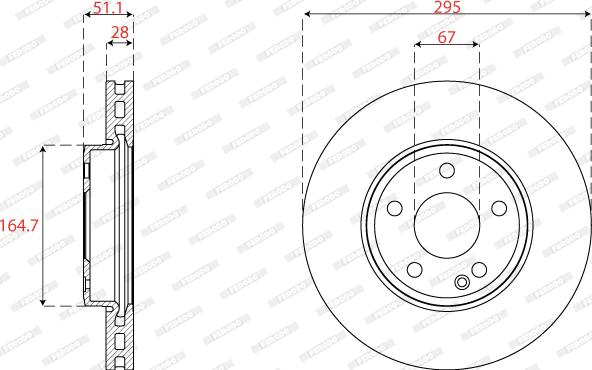 Ferodo DDF2760C - Тормозной диск autospares.lv