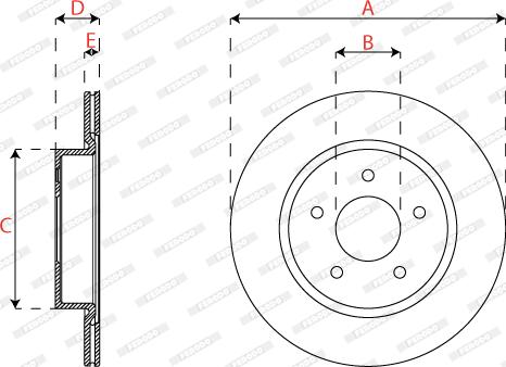 Ferodo DDF2786C - Тормозной диск autospares.lv