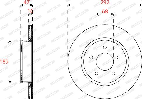 Ferodo DDF2786C - Тормозной диск autospares.lv