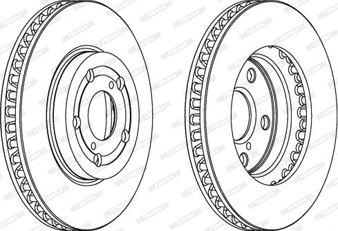 Ferodo DDF799 - Тормозной диск autospares.lv