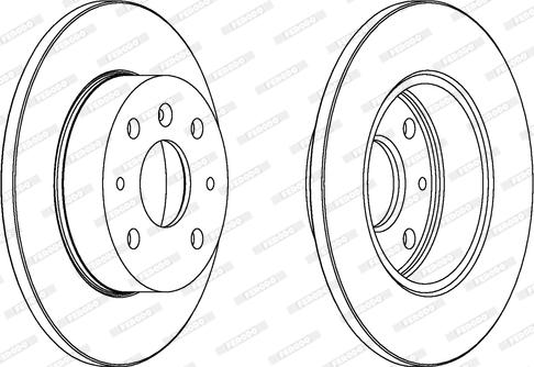 Ferodo DDF755 - Тормозной диск autospares.lv