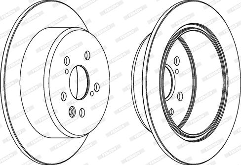 Ferodo DDF705 - Тормозной диск autospares.lv