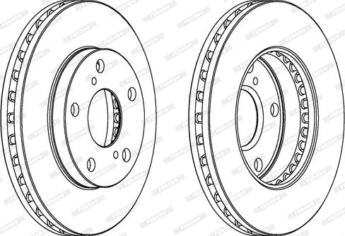 Ferodo DDF702 - Тормозной диск autospares.lv