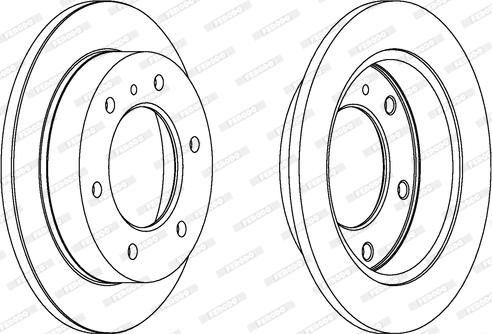 Ferodo DDF785 - Тормозной диск autospares.lv