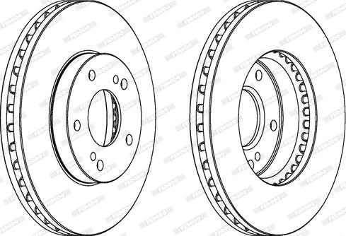 Ferodo DDF724 - Тормозной диск autospares.lv