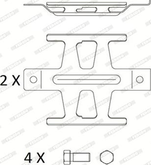 Ferodo FVR501B - Тормозные колодки, дисковые, комплект autospares.lv