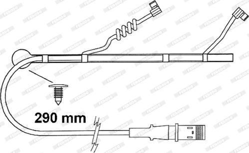 Ferodo FAI164 - Сигнализатор, износ тормозных колодок autospares.lv