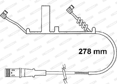 Ferodo FAI161 - Сигнализатор, износ тормозных колодок autospares.lv