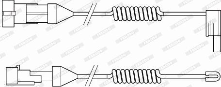 Ferodo FAI105 - Сигнализатор, износ тормозных колодок autospares.lv