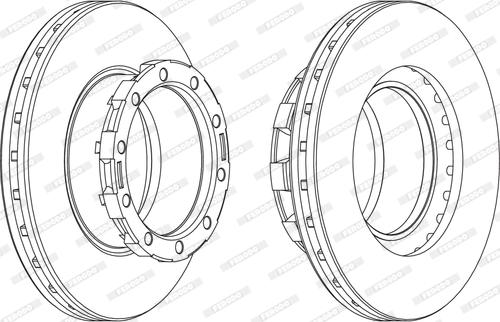 Ferodo FCR168A - Тормозной диск autospares.lv