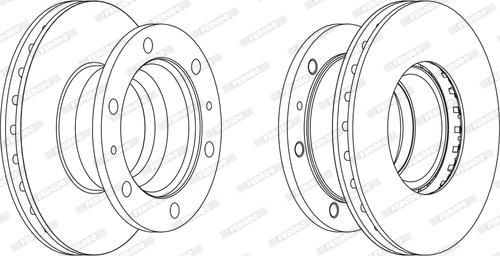 Ferodo FCR105A - Тормозной диск autospares.lv