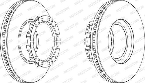 Ferodo FCR173A - Тормозной диск autospares.lv