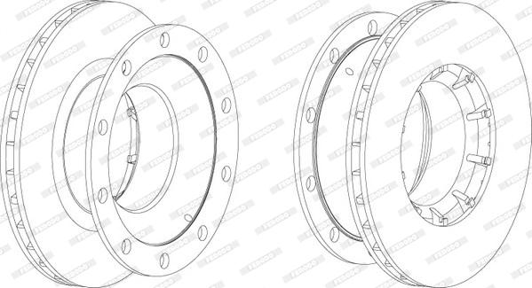 Ferodo FCR172A - Тормозной диск autospares.lv