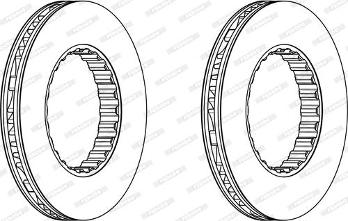 Ferodo FCR348A - Тормозной диск autospares.lv