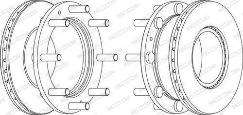 Ferodo FCR307A - Тормозной диск autospares.lv