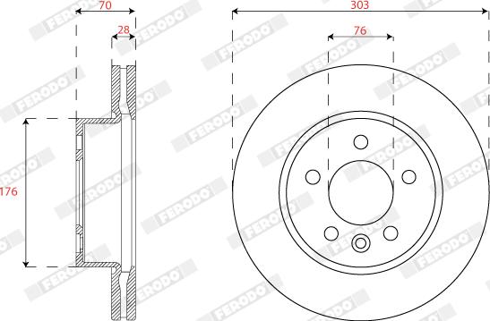 Ferodo FCR382A - Тормозной диск autospares.lv